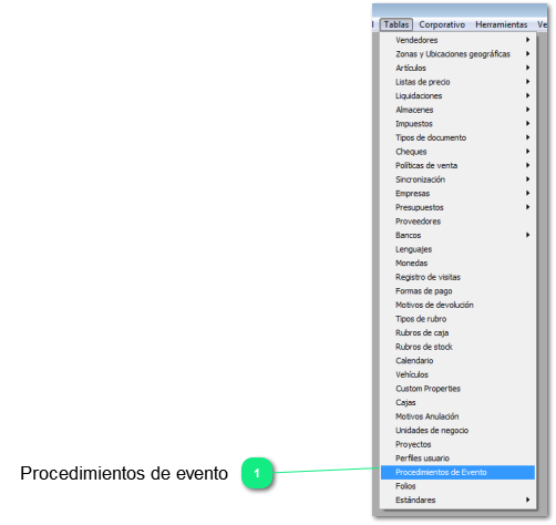 3.3 Creacion de procedimiento de evento