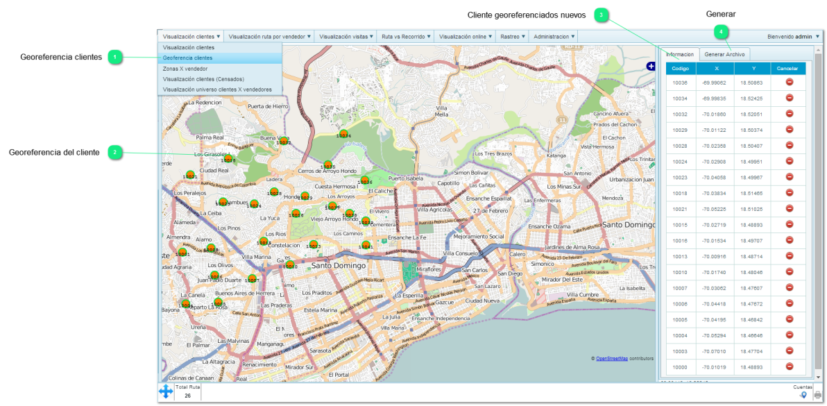 3.5 Modificar Georeferencia de clientes en GIS